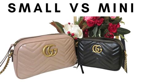 gucci marmont small vs mini.